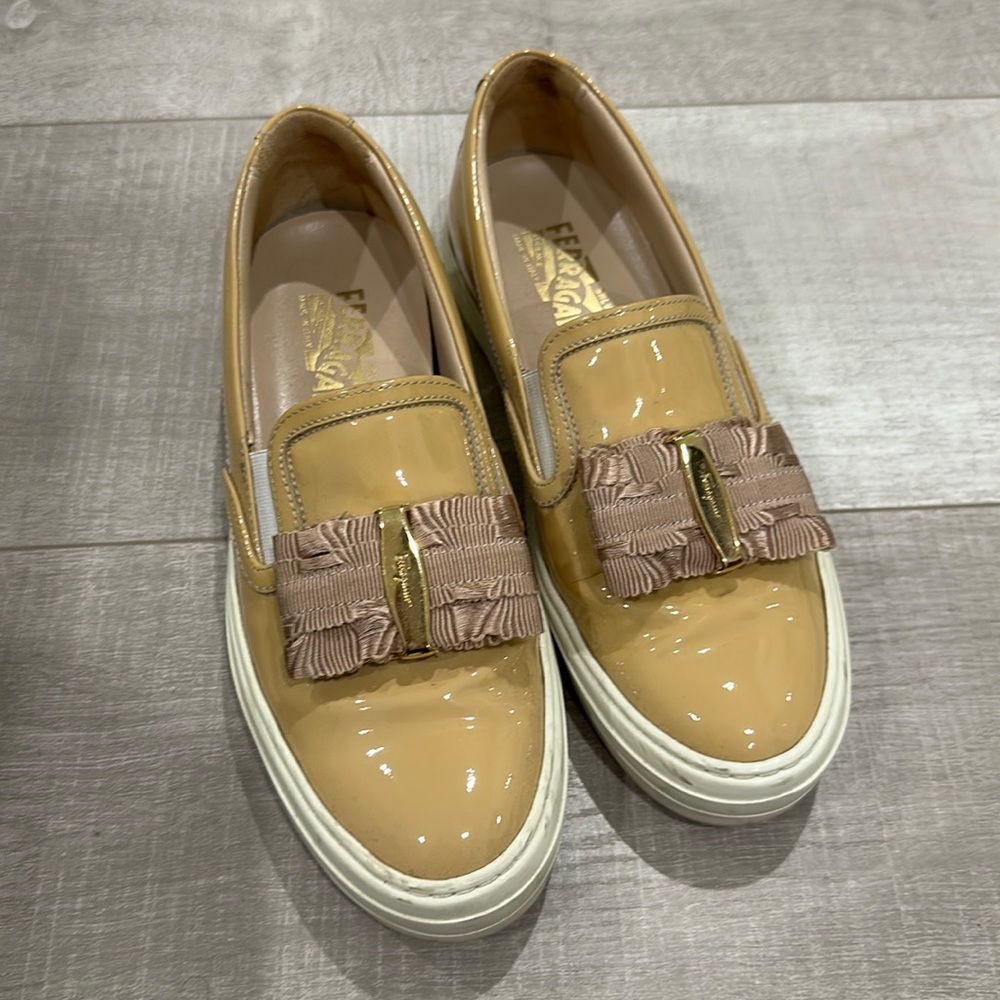 Salvatore Ferragamo Platform Slip On Shoes